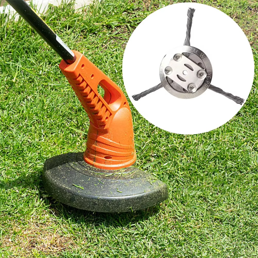 Stalen Onkruidborstel voor Trimmer Universeel | Krachtige Tuinborstel voor Hardhout Stenen | Professionele Trimmerattachement voor Gras Mos Onkraut | Duurzame Onkruidverwijderaar voor Freesmachine | Sansoti