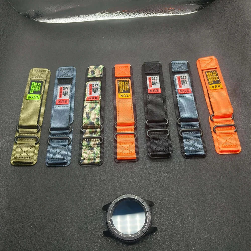 Nylonowy pasek do smartwatcha z rzepem Regulowany 20mm 22mm Sportowy Oddychający Pasek na nadgarstek do biegania Fitness | Sansoti