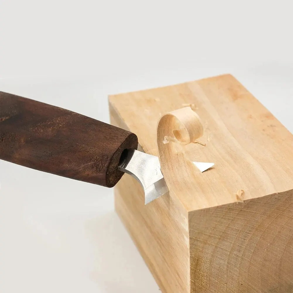 Houtsnijset 8-delig met Mesjes en Vijlen voor Lepels Sculpturen en Houtbewerking Beginners Gevorderden | Sansoti