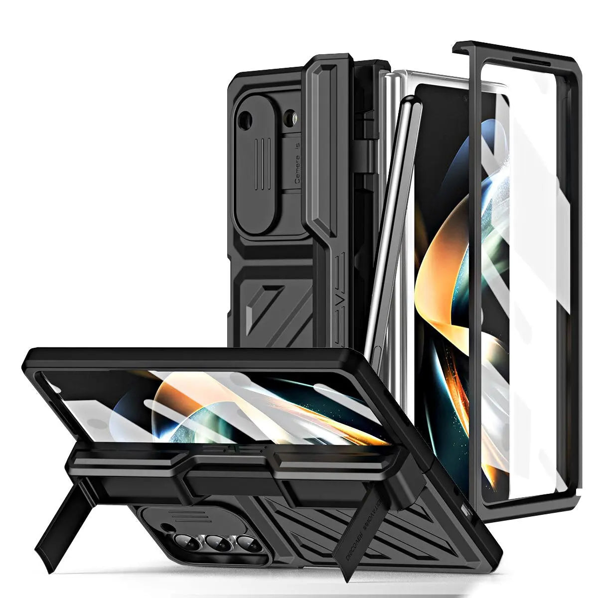 Protective Case with Stand for Foldable Phone – Shock-Resistant with Screen Protection and Stylish Design | Sansoti