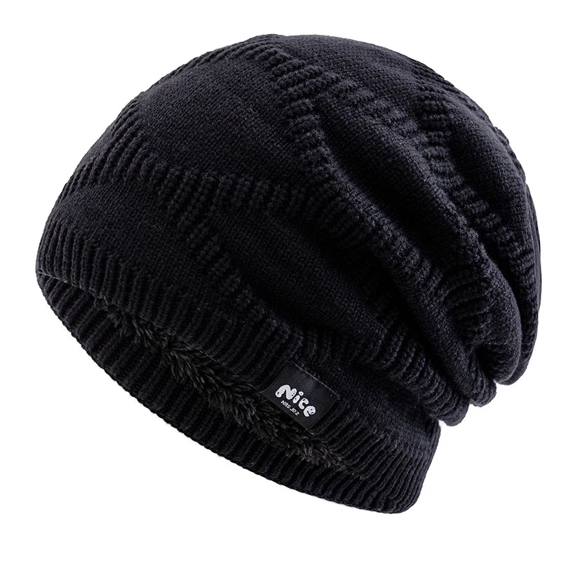 Fleece Wintermuts Unisex Gebreide Hoofdbedekking met Warme Voering Dames Heren Outdoor Koudebescherming Muts | Sansoti