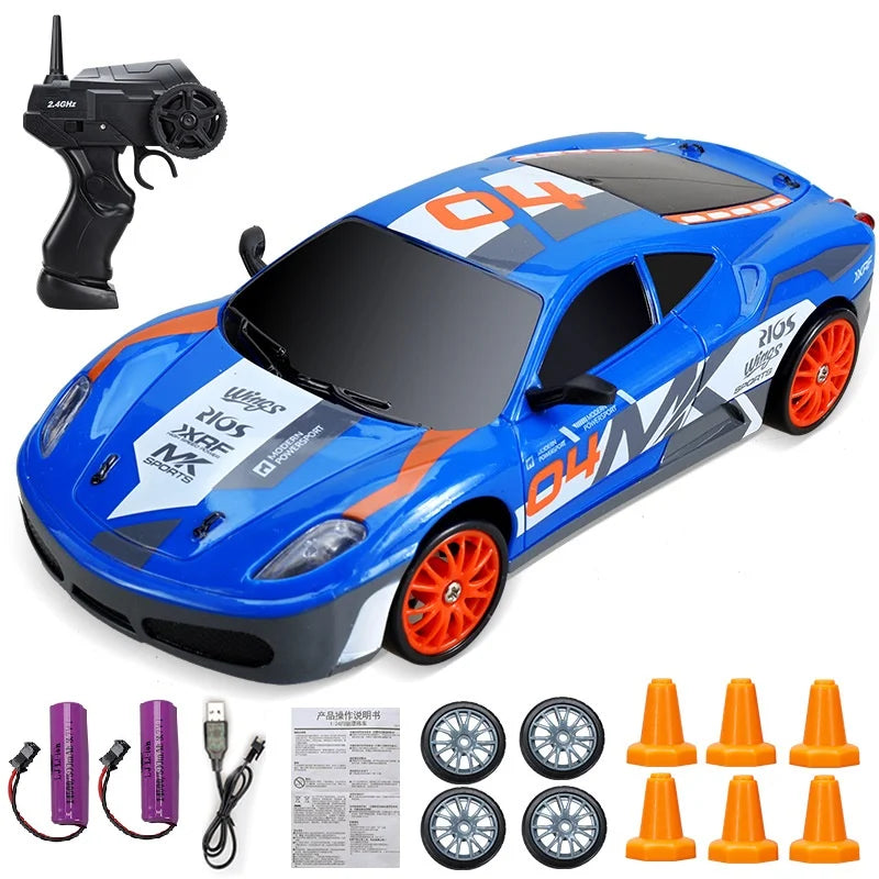 Minidrifter speelgoedauto RC-auto drift racer 2.4GHz afstandsbediening snelheid indoor outdoor kids jongens meisjes cadeau radiobestuurbare auto elektrisch voertuig | Sansoti