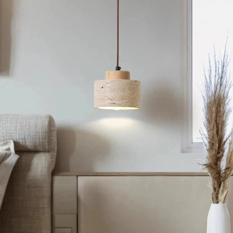 Wandleuchte Marmor Alabaster Rund LED 3000K Travertin Nordic Design | Restfield