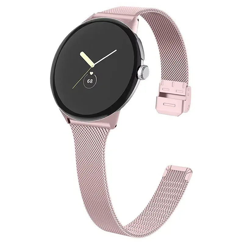 Edelstahl-Smartwatch-Armband für Google Pixel – Stilvolles Metallarmband Verstellbar Komfortabel Elegant | Sansoti