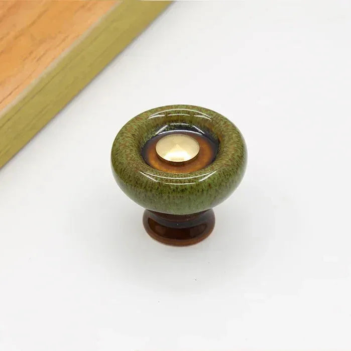 Möbelknopf Keramik Rund Modern 3.2cm Schubladengriff Schrankgriff Möbelknauf DIY Küche | Restfield