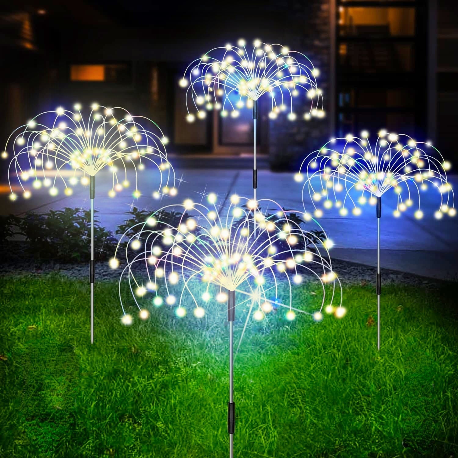 Zonnevuurwerk Tuinlamp 120 LED | Waterdicht IP65 | 8 Verlichtingsmodi | Sansoti