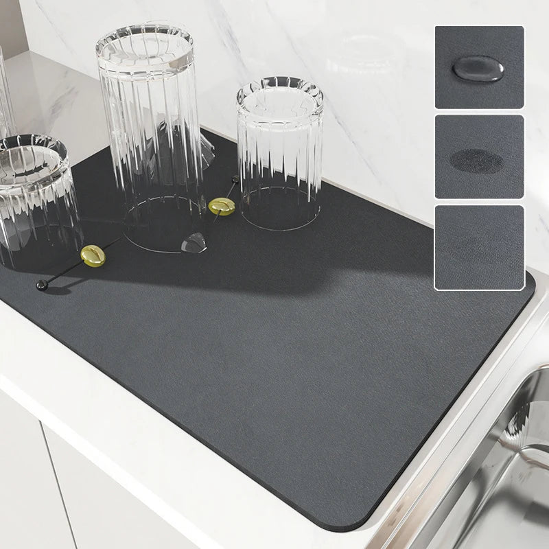 Absorberende Keukenmat Antislip 50x60cm Microvezel Sneldrogend Wasbaar Hygiënisch Vloerkleed Aanrecht | Sansoti