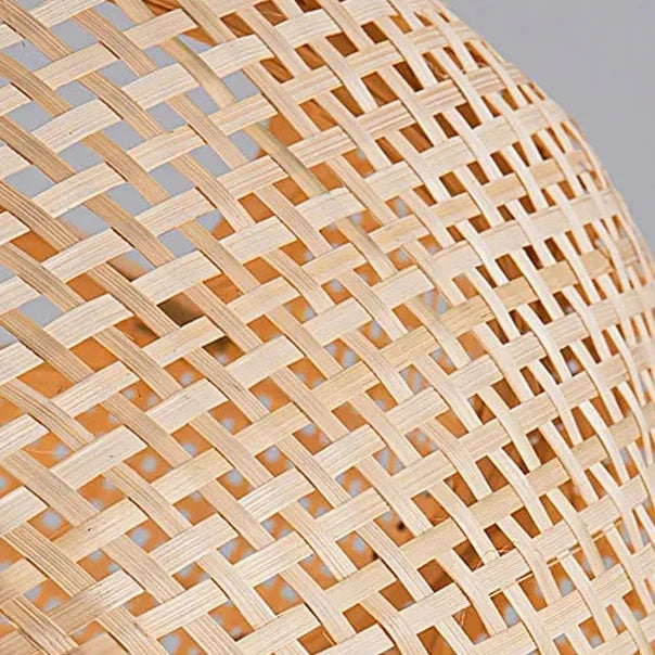 Gevlochten Hanglamp Bamboe Naturel E27 Ø30cm Woonkamer Slaapkamer Rustieke Verlichting Scandinavisch | Sansoti