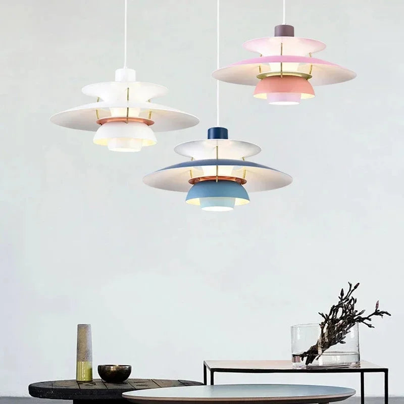 Kleurrijke Hanglamp – Modern Design met Meerdere Kleuren en Maten – Scandinavisch Geïnspireerde Verlichting voor Woonkamer Eetkamer Entree | Sansoti