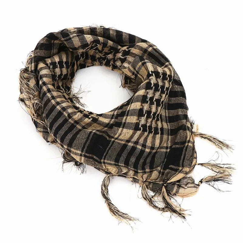 Bufanda de punto tradicional 100x100 cm con flecos para hombre y mujer, cálida y cómoda, de tejido suave para el invierno | Sansoti