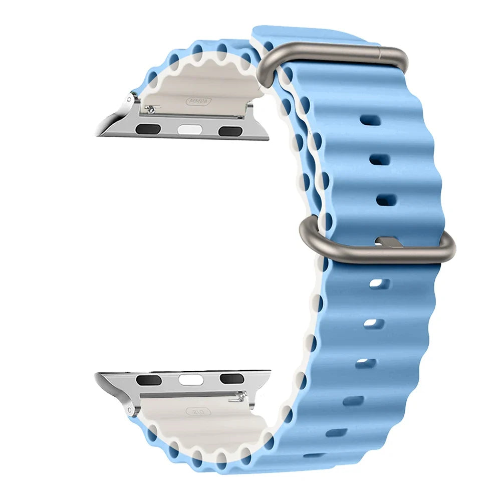 Bracelet de smartwatch en silicone, résistant à l’eau et respirant, bracelet de montre et bracelet de sport unisexes, bracelet de remplacement | Sansoti
