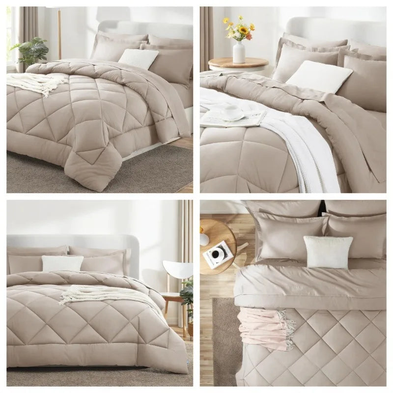 Polyester Dekbed Effen Kingsize Winter Warm Zacht Huidvriendelijk Comfortabel Slaapkamer Beddengoed Sprei | Sansoti