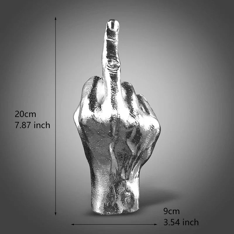 Beeldje Sculptuur Brutale Uitstraling Resin Decoratie Zwart 19cm Binnen Buiten | Sansoti