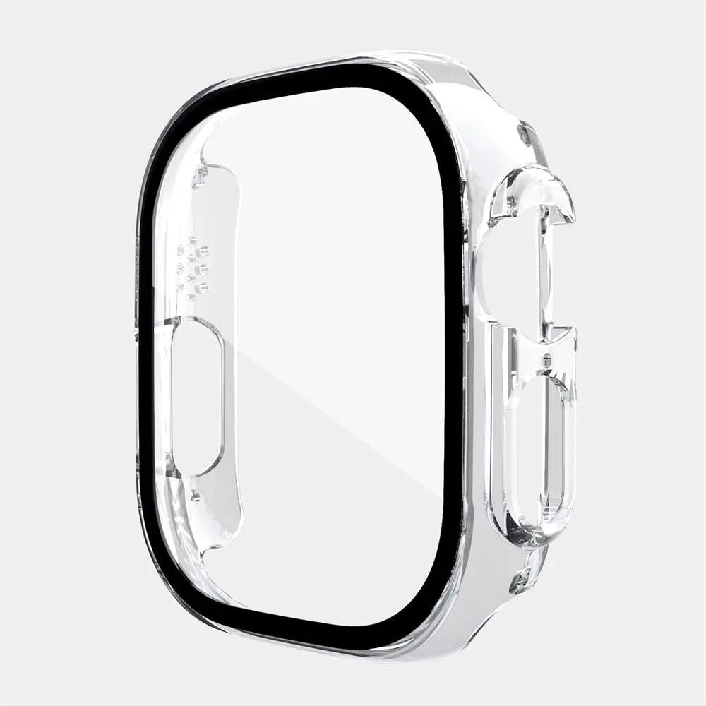 Protective Polycarbonate Glass Smartwatch Case 49mm Transparent Black Rose Gold Green Scratch-Resistant Watch | Sansoti
