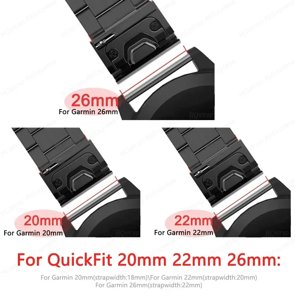 Bransoleta do smartwatcha ze stali nierdzewnej, regulowana 20–26 mm, metalowy pasek, srebrny czarny, elegancki | Sansoti