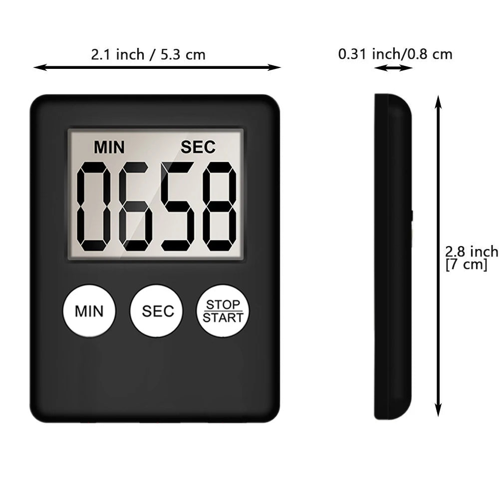 Digitale Keukentimer Magneet LCD Kompakt Keuken Aftellen Countdown Timer Eieren Pasta Koken | Sansoti