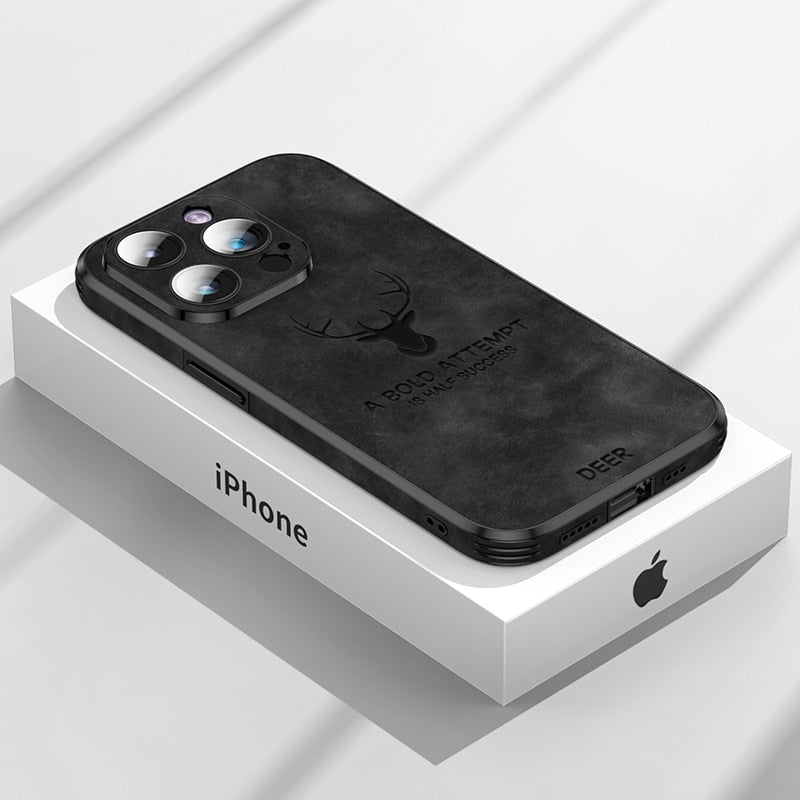 Smartphone Hoesje in Leerlook — Slank Design met Valbescheming & MagSafe-Compatibiliteit voor iPhone 16/15/14/13/12 | Sansoti