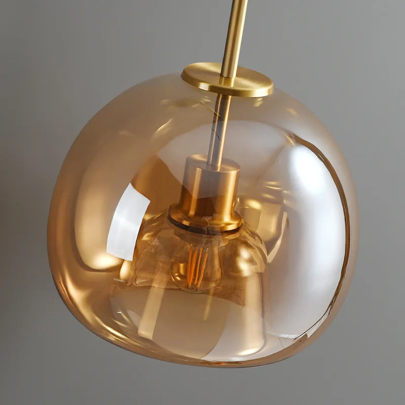 Moderne LED plafondlamp van glas – design plafondverlichting met E27 fitting voor woonkamer, slaapkamer en keuken | Sansoti