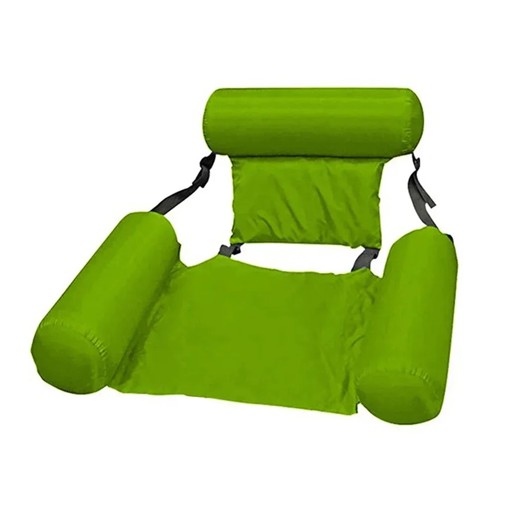 Opblaasbare Waterstoel met Rugleuning – Drijvende Zwembadstoel Mesh Design 100x120 cm Zwembadfauteuil | Sansoti