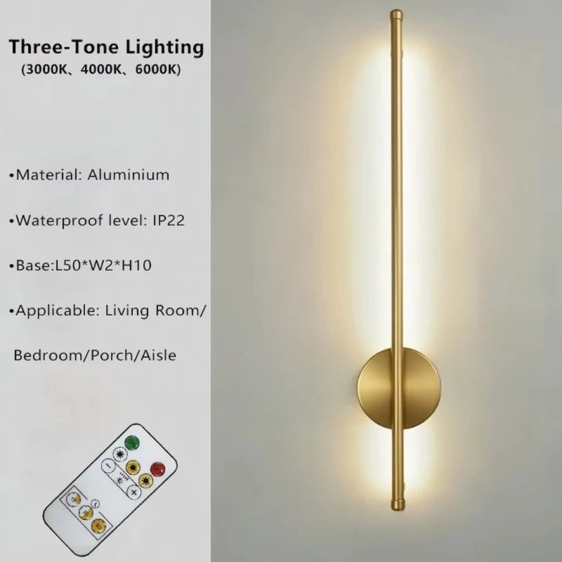 Magnetic Wall Lamp Wireless Black Gold Rechargeable LED Accent Mood Lighting Interior Bedroom Hallway | Sansoti