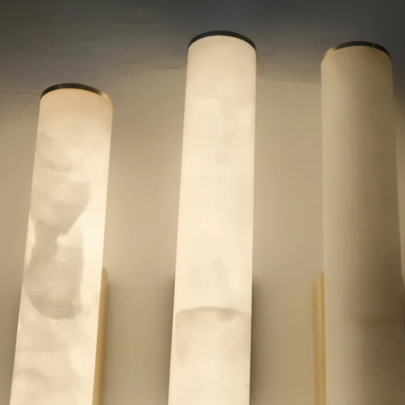 Marmeren Wandlamp LED met Koperen Body voor Woonkamer Slaapkamer en Hal Modern Sfeervol Lichteffect Interieur | Sansoti