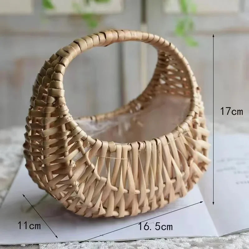 Plantenmand Gevlochten Zeegras Naturel S-L Woonkamer Balkon Handgemaakt Bloempot Mand Rotan Binnen Boho Decoratie | Sansoti