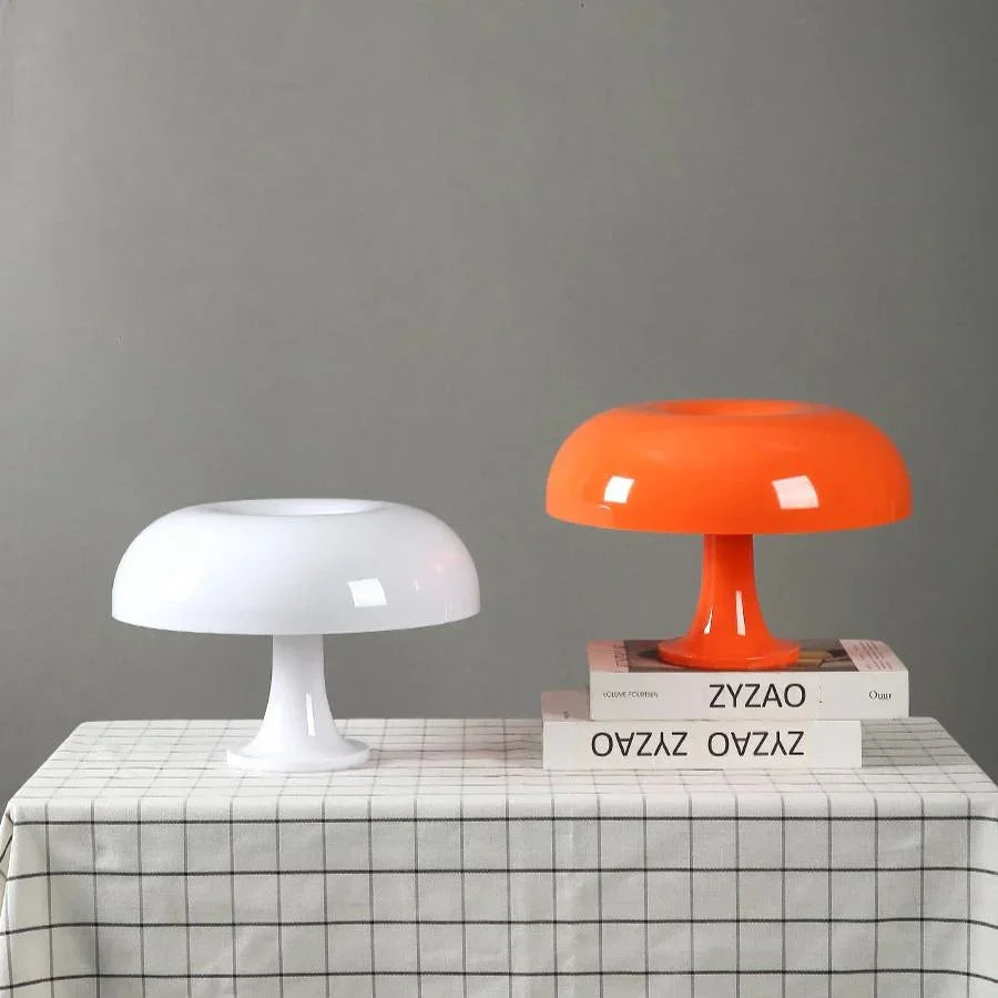 Tafellamp Retro Paddenstoel Italiaans Design PVC 28cm Warm Licht | Sansoti