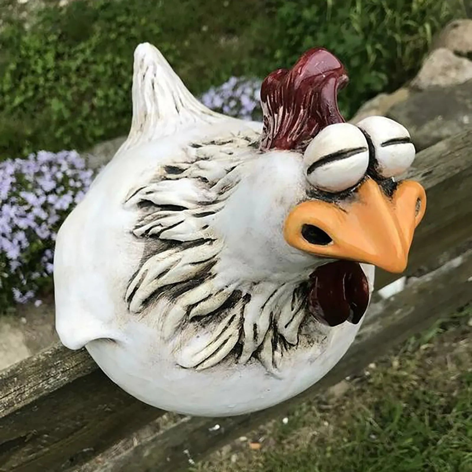 Décoration Clôture Poule Rigolote Résine 14cm Jardin Figurine Ferme Clôture Ornement Décoration Extérieure Cadeau Figurine de Jardin | Restfield