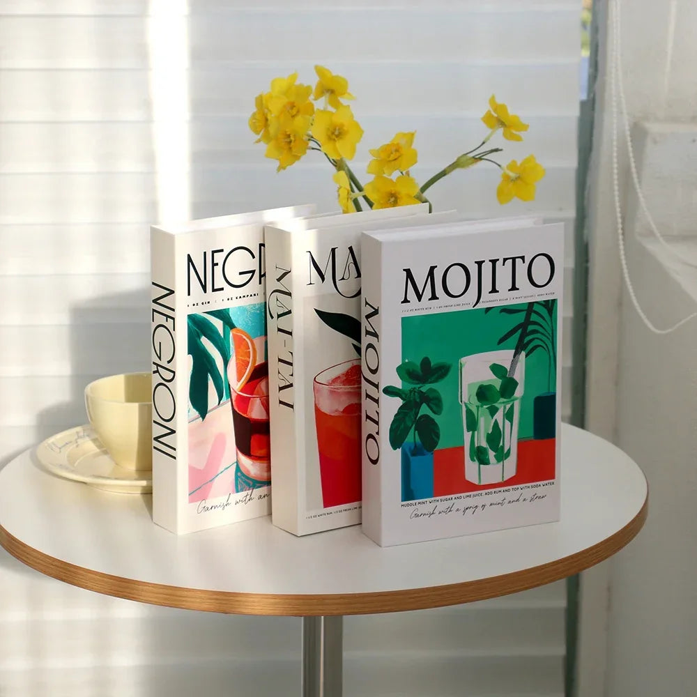 Décoration table basse Ensemble de 3 livres Design pliable Table basse style | Restfield