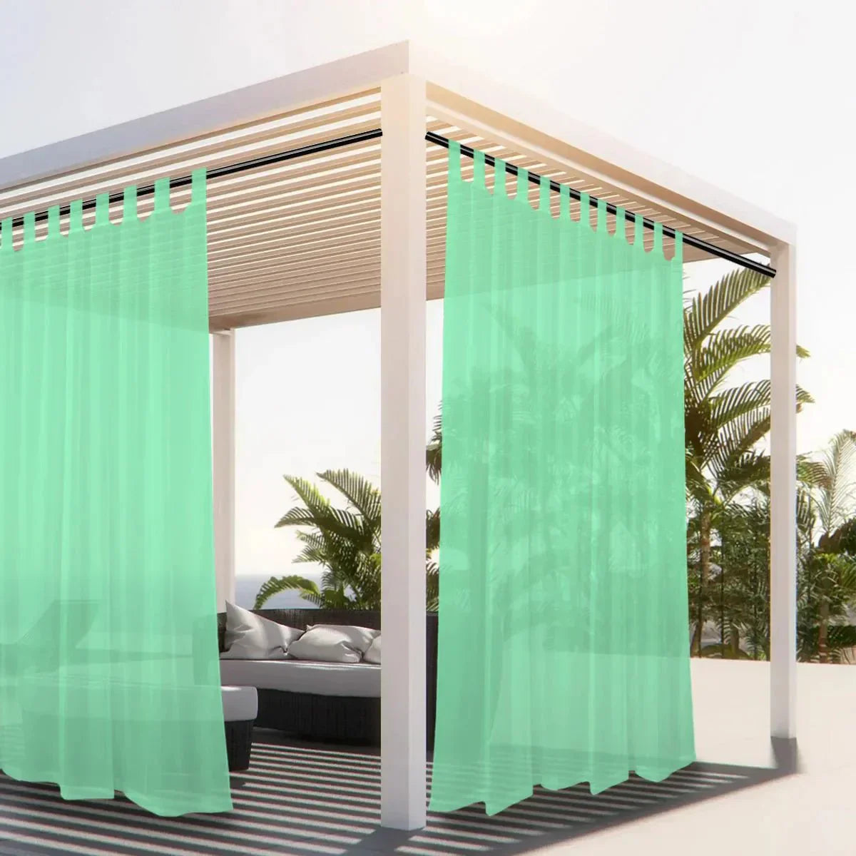 Waterafstotend Terrasgordijn – Lichtdoorlatende Privacybescherming voor Balkon & Pergola | Sansoti