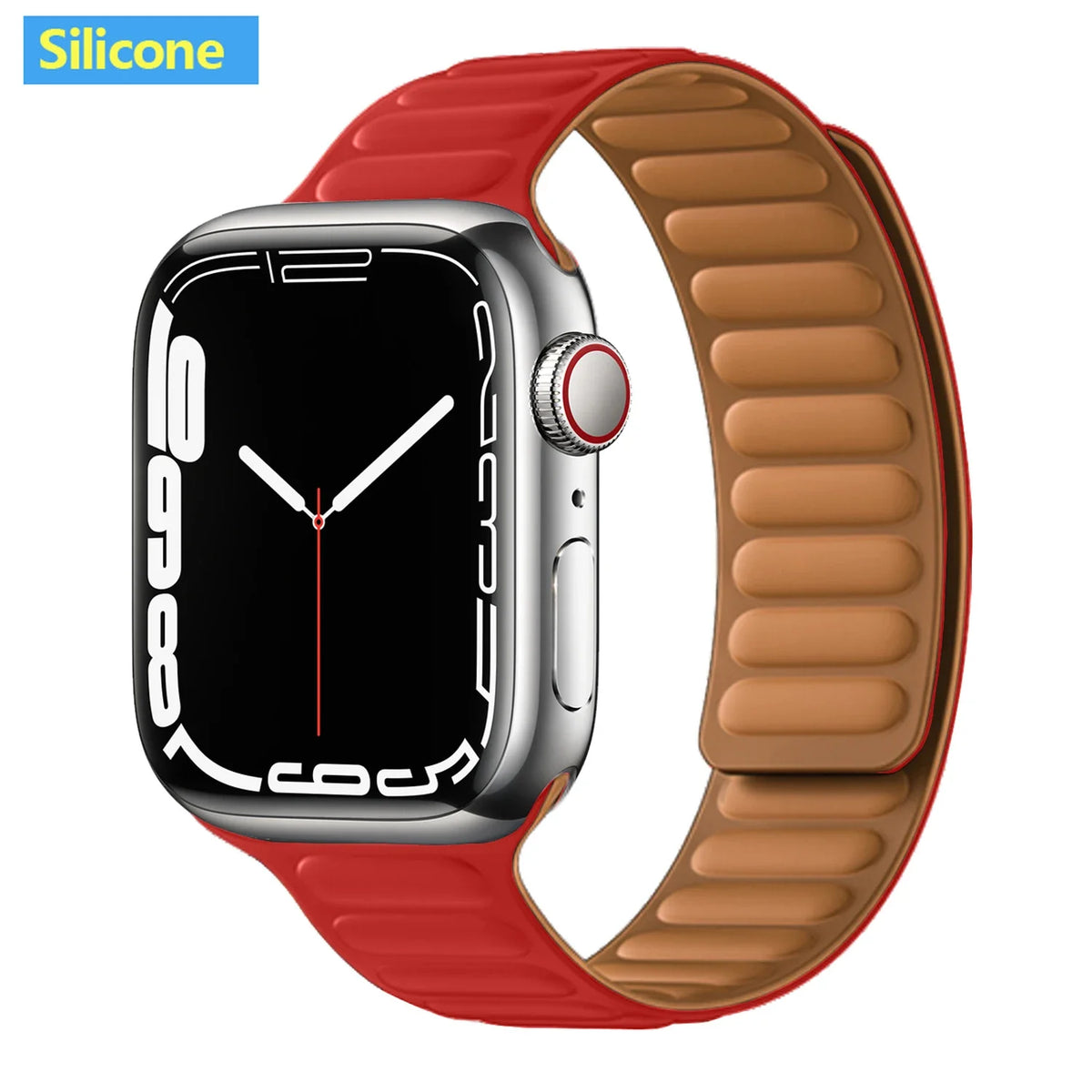Lederarmband mit magnetischem Verschluss, 38–49 mm, verstellbares Smartwatch-Zubehör, stilvolles Armband | Sansoti