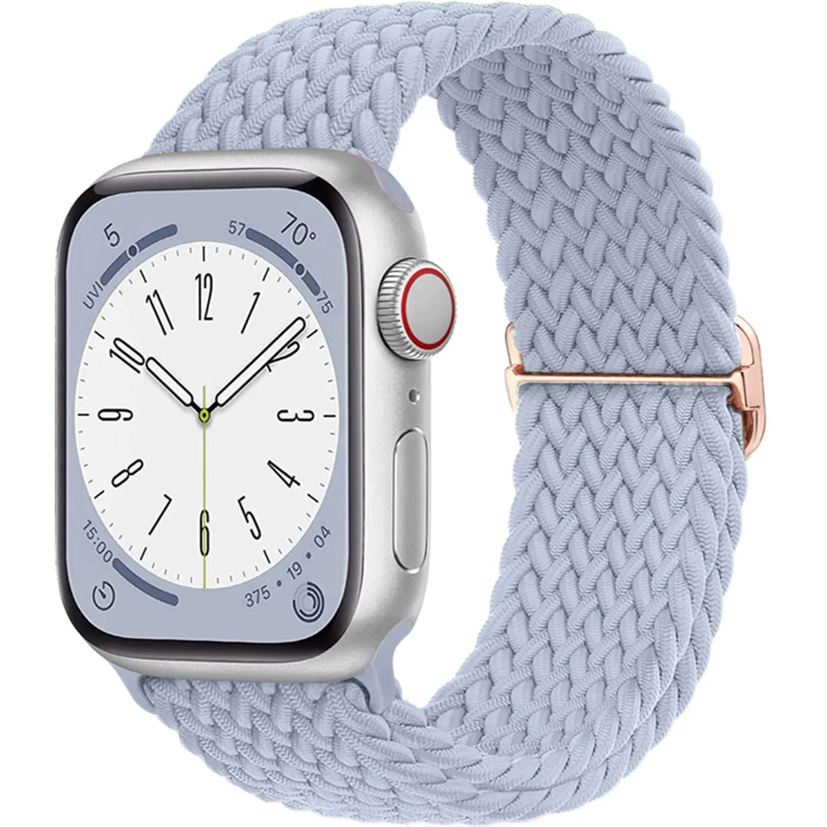 Elastisch gevlochten nylon smartwatch-bandje, 38–49 mm, verstelbaar en ademend, sportband voor Apple Watch | Sansoti