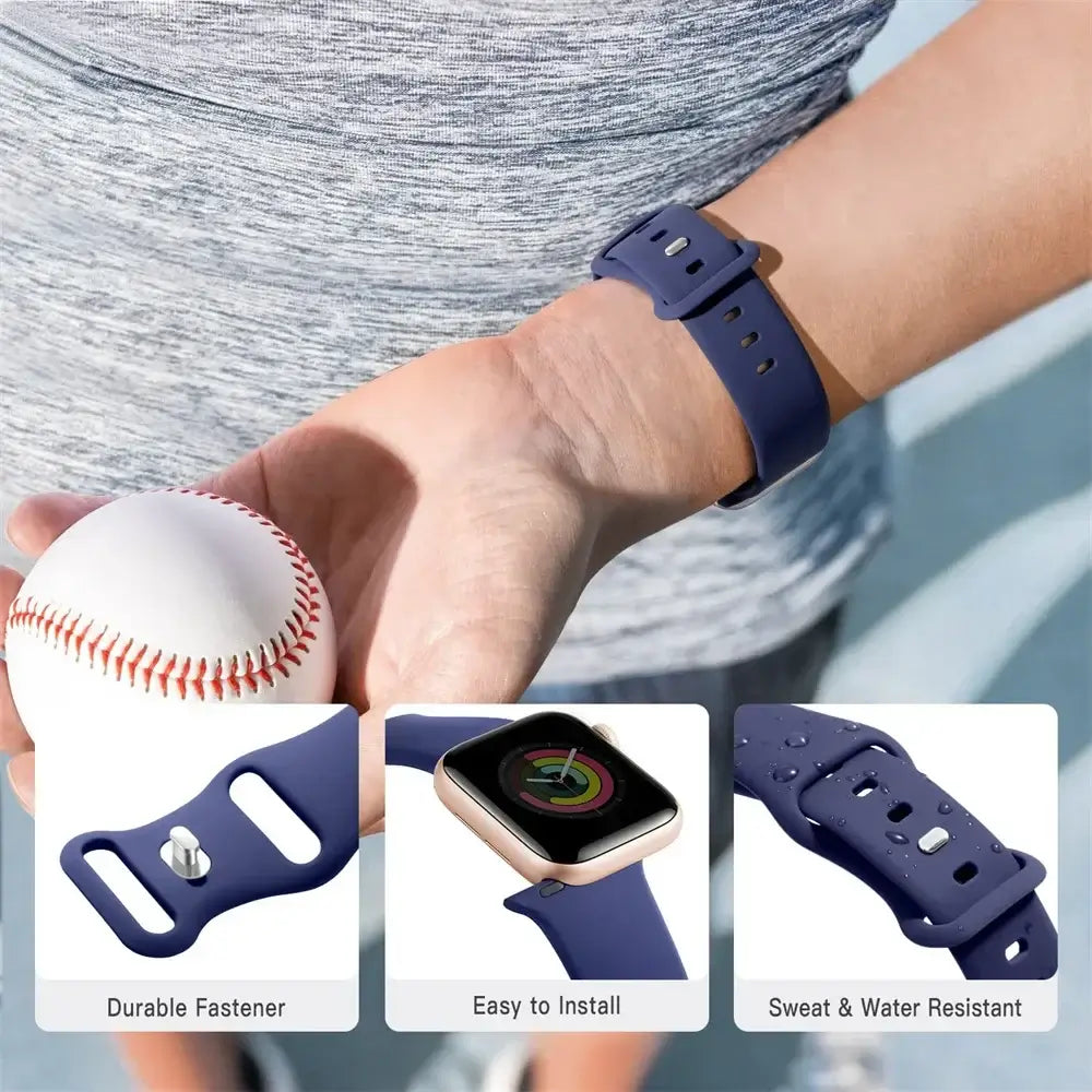 Bracelet de smartwatch en silicone, résistant à l’eau et flexible, bracelet sport doux pour une utilisation quotidienne active | Sansoti