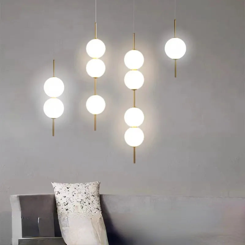 Moderne Glazen Hanglamp met 1, 2, 3 of 4 Lichtpunten – Eigentijds Design voor Slaapkamer, Eetkamer, Woonkamer | Sansoti