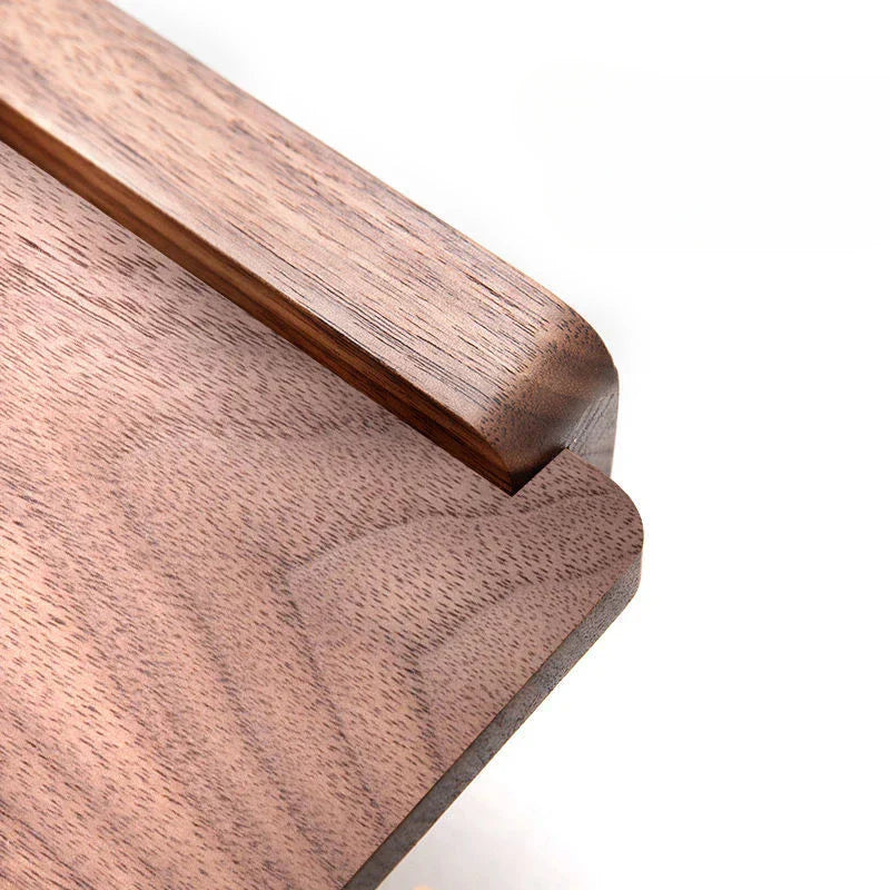 Toiletrolhouder Hout Walnoot Wandmontage Bruin Met Plank Badkamer Toilet Papierhouder Wandrek Minimalistisch Interieur | Sansoti