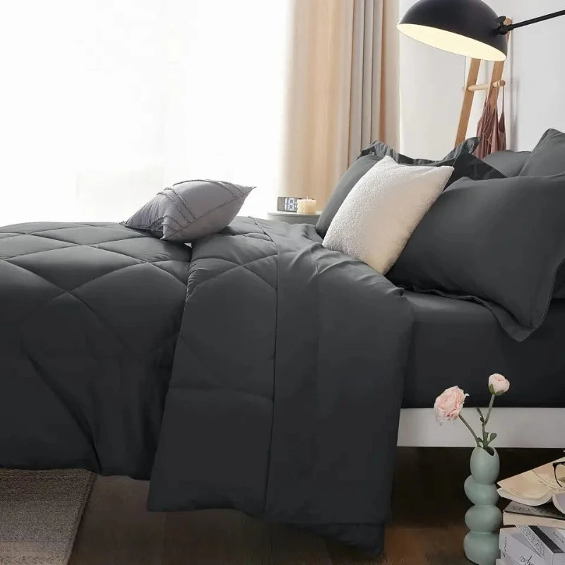 Polyester Dekbed Effen Kingsize Winter Warm Zacht Huidvriendelijk Comfortabel Slaapkamer Beddengoed Sprei | Sansoti