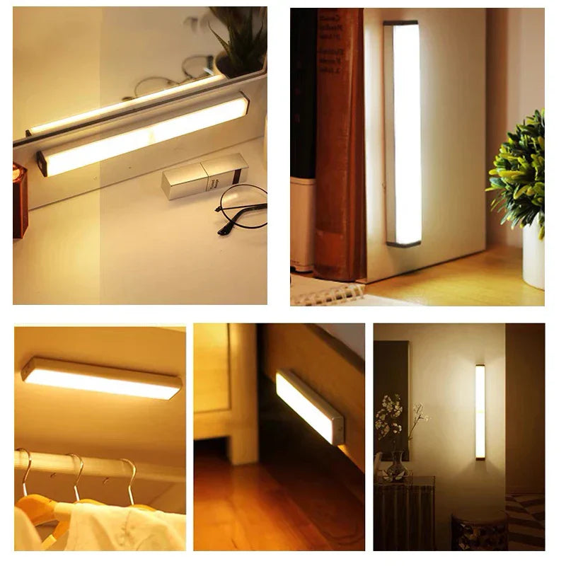 Bewegingssensor LED Nachtlampje 50cm Draadloos Dimbaar Batterij Verlichting Gang Kast Trap Warm Wit Koel Wit | Sansoti