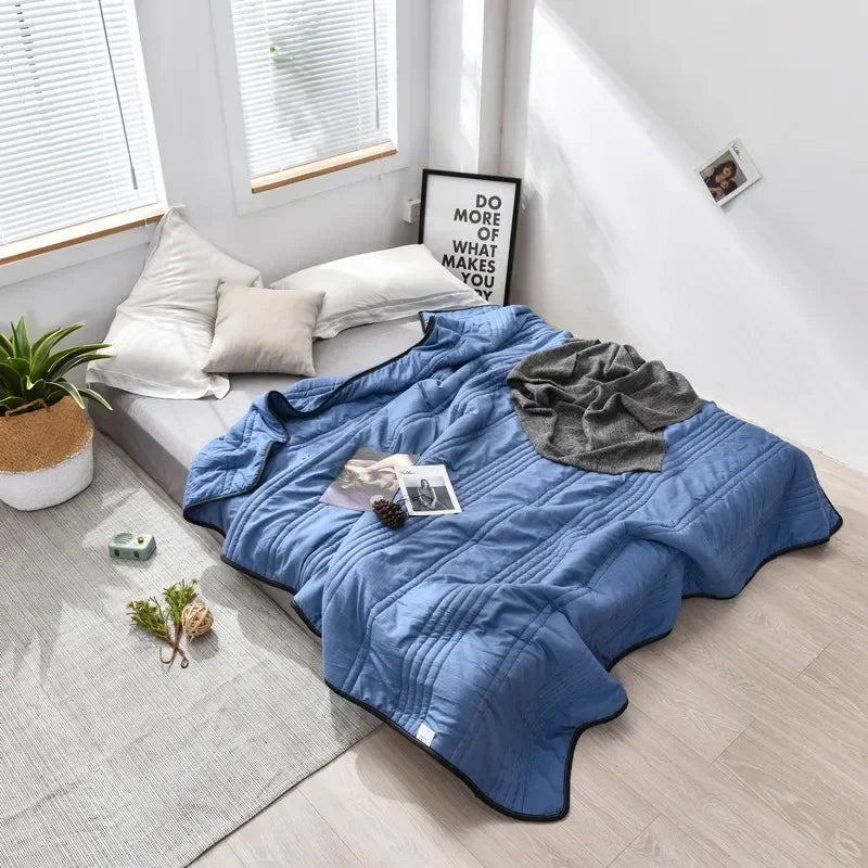 Summer Blanket Cooling Effect Polyester 100-200 cm Breathable Lightweight Thin for Warm Nights Bedroom | Sansoti