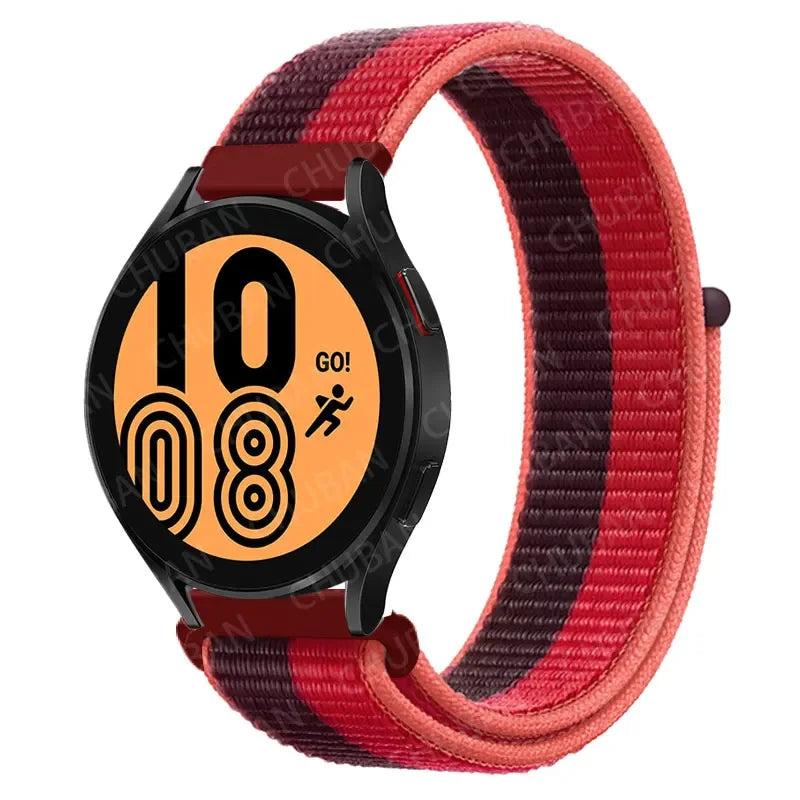 Nylonowy pasek sportowy do smartwatcha 20mm 22mm Oddychający Lekki Pasek typu Loop na nadgarstek Regulowany Trening Fitness | Sansoti