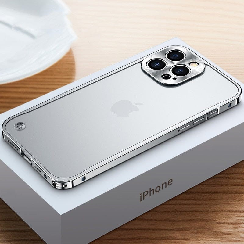 Aluminium iPhone Hoesje Lichtgewicht Bescherming Precisie CNC-Gefreesd Robuust Slank Bumper Case Premium Metalen Telefooncover | Sansoti