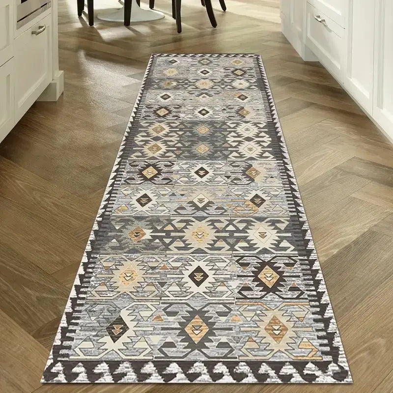 Wasbare Vintage Loper met Antislip Velours Diverse Afmetingen voor Gang Keuken Woonkamer en Hal Scandinavisch | Sansoti