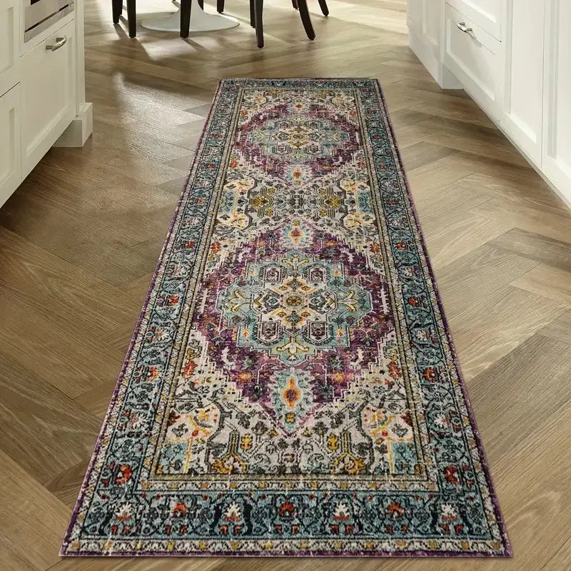 Wasbare Vintage Loper met Antislip Velours Diverse Afmetingen voor Gang Keuken Woonkamer en Hal Scandinavisch | Sansoti