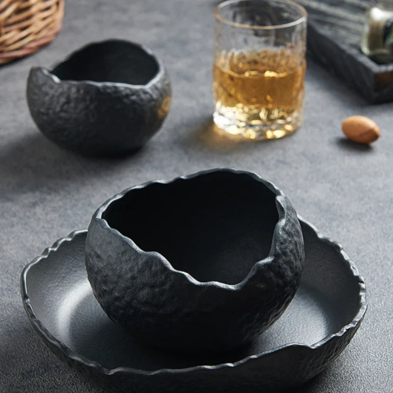 Sculptural Serveerkom van Porselein voor Desserts en Hapjes in Modern Minimalistisch Design | Sansoti