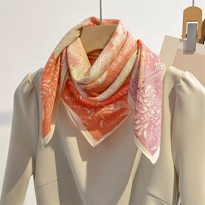 Square Bandana 68x68cm Cotton Print Headscarf for Women, Hair and Neck Scarf, Multifunctional, Four Seasons | Sansoti