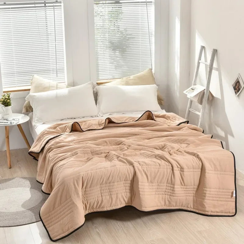 Summer Blanket Cooling Effect Polyester 100-200 cm Breathable Lightweight Thin for Warm Nights Bedroom | Sansoti