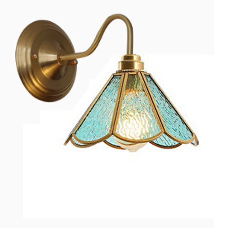 Wandlamp Tiffany Gebrandschilderd Glas Koper E27 Slaapkamer Woonkamer Gang Retro Vintage Wandverlichting Sfeerverlichting Klassiek | Sansoti