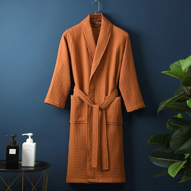 Katoenen Badjas Dames Heren Ochtendjas Zachte Badstof Kimono Wellness Spa Comfort Luxe Huispak Sauna | Sansoti