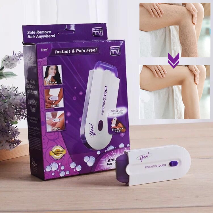Rechargeable Hair Removal Device with LED — Painless and Safe Epilator for Face, Arms, and Legs | Sansoti