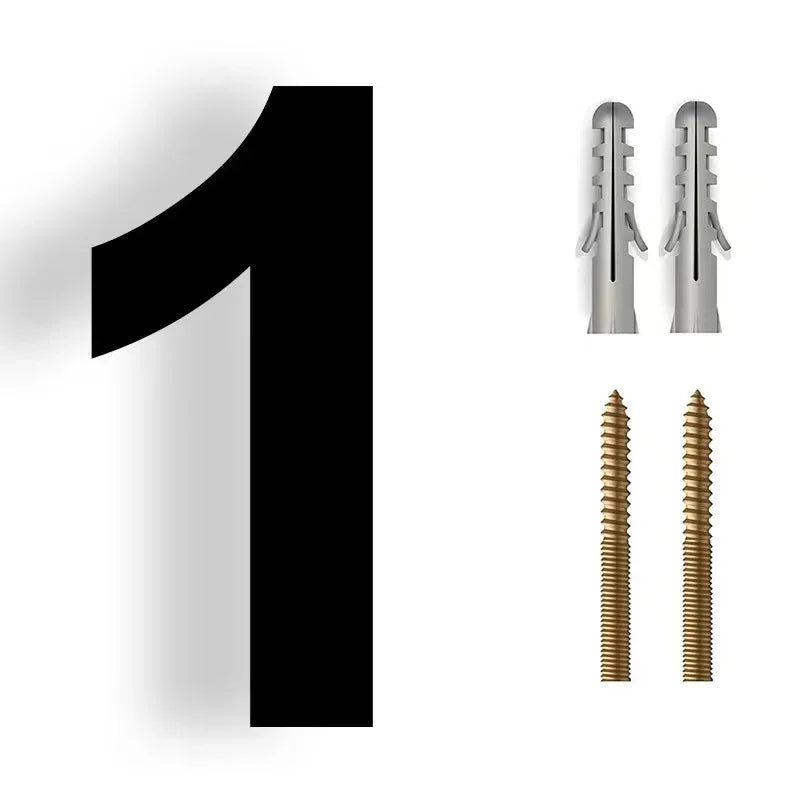 3D Floating House Number for Outdoors – Modern Stainless Steel Number for Facade and Entrance | Sansoti