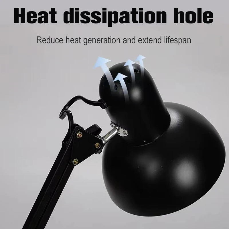 Lampadaire réglable avec lampe RGB Dimmable Lampe de lecture noire avec bras pivotant E27 | Restfield